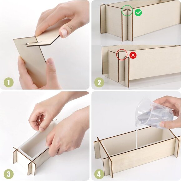 Large Resin Molds, Rectangle Silicone Molds for Epoxy Resin, 5 PCS Cuboid Resin - Picture 5 of 7